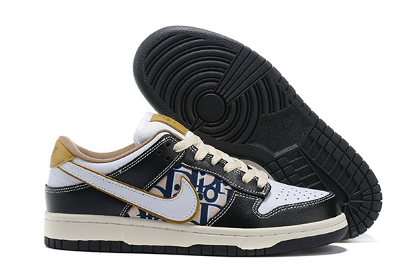 Women's Dunk Low SB White/Black Shoes 0155 Women's Dunk Low SB White/Black Shoes 0155